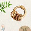 Neem Wood Ring Rattle For 0-3 Year Baby
