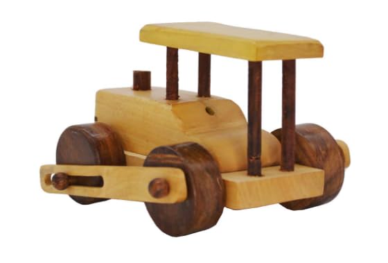 Wooden Vintage Car Toy – Handcrafted Natural Wood Toy