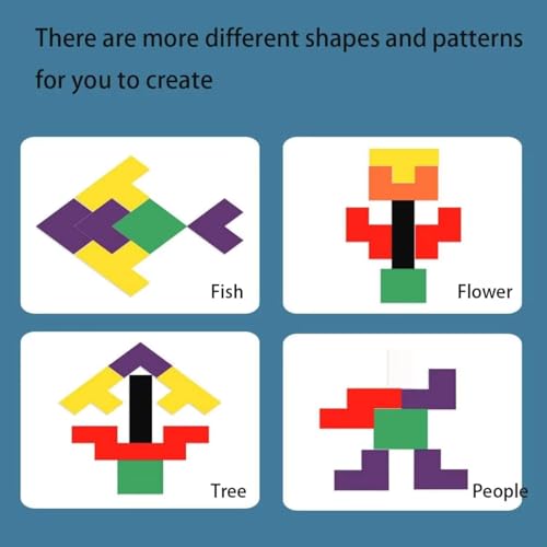 Wooden Puzzle Toy – Educational Brain Teaser Game for Kids Ages 3–10 & Adults, Montessori Logic Toy for Learning Shapes and Spatial Skills (Wooden Intelligence Puzzle)