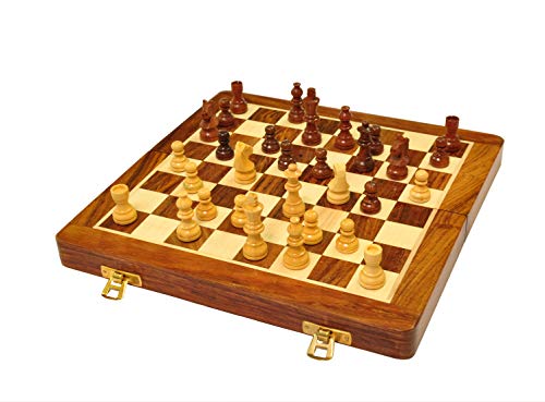 Wooden Handmade Foldable Chess Board (11 Inch)