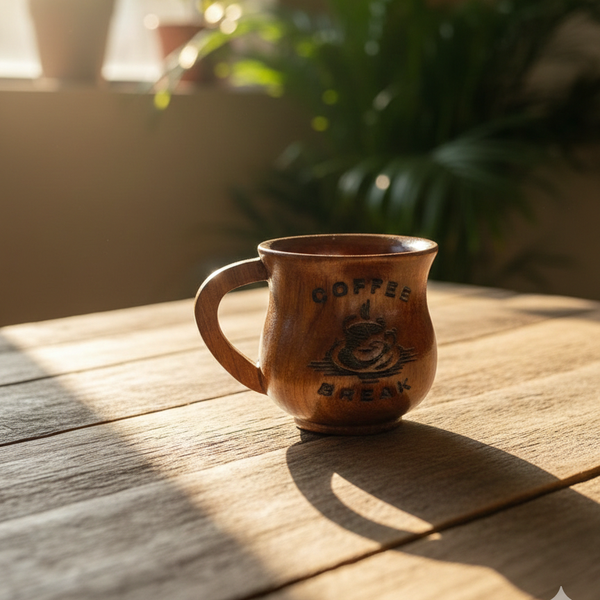 Wooden Tea & Coffee Cup/Mug (Coffee Breck)