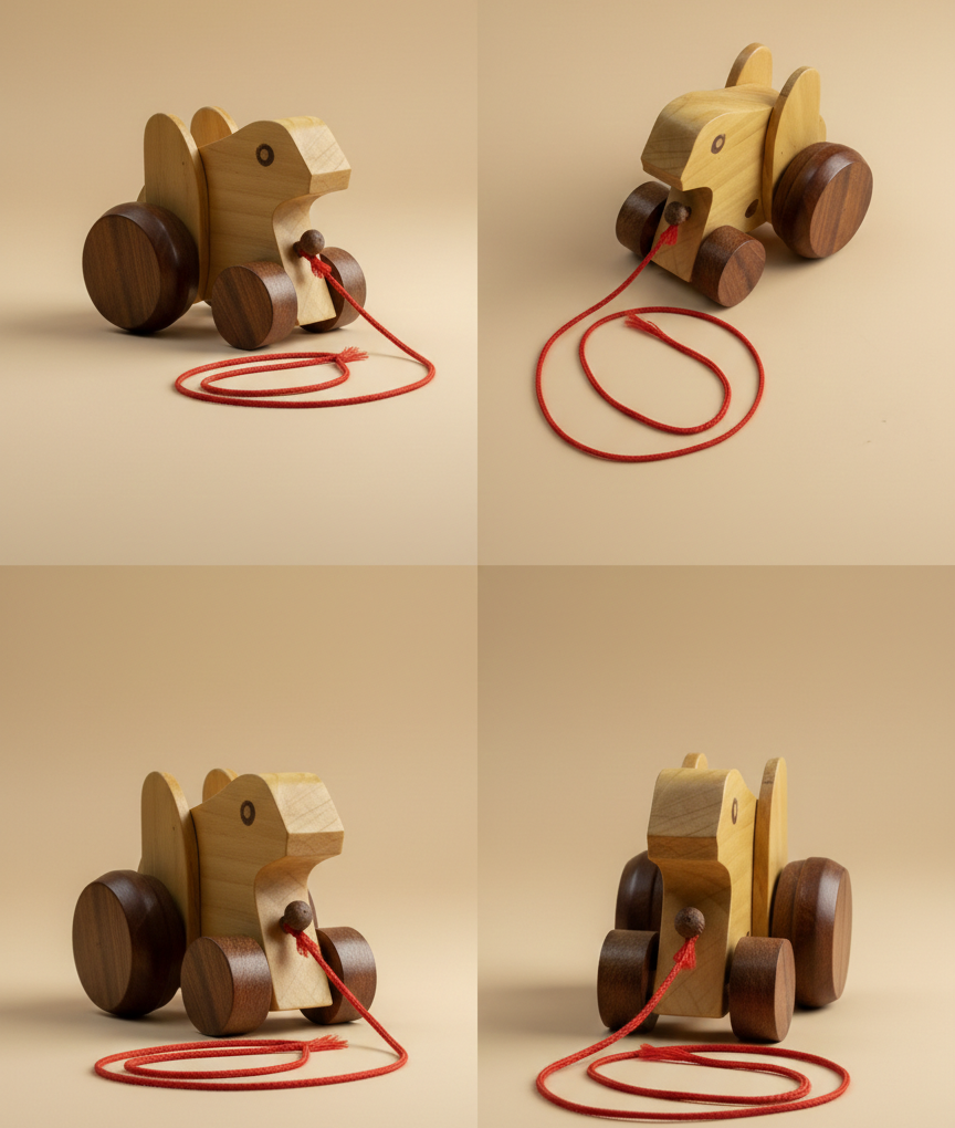 Wooden Frog Toy  – Handcrafted Natural Wood Toy