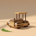 Wooden Vintage Car Toy – Handcrafted Natural Wood Toy