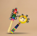 Colorful Wooden Bell Rattles for Kids 🎶