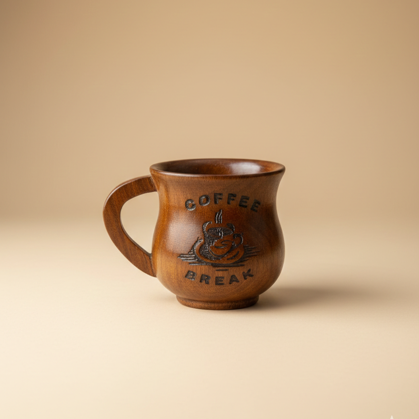 Wooden Tea & Coffee Cup/Mug (Coffee Breck)