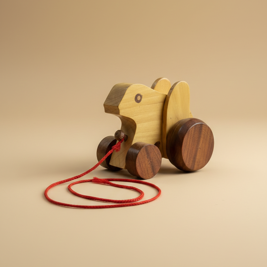 Wooden Frog Toy  – Handcrafted Natural Wood Toy