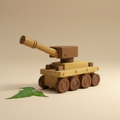 Wooden Toy Tank – Handcrafted Natural Wood Toy