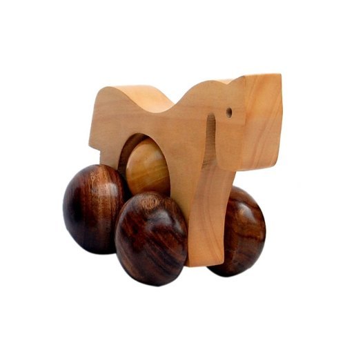 Wooden Vintage Horse Toy  – Handcrafted Natural Wood Toy